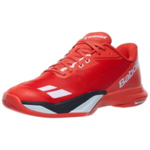 Babolat Jet Mach 4 Men's Shoes - Cherry Tomato/White