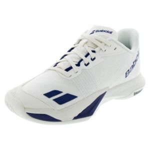 Babolat Jet Mach 4 Men's Shoes - Cream/Dark Blue