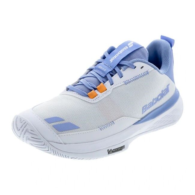 Babolat Women's SFX Evo All Court Shoes - White & Forever Blue